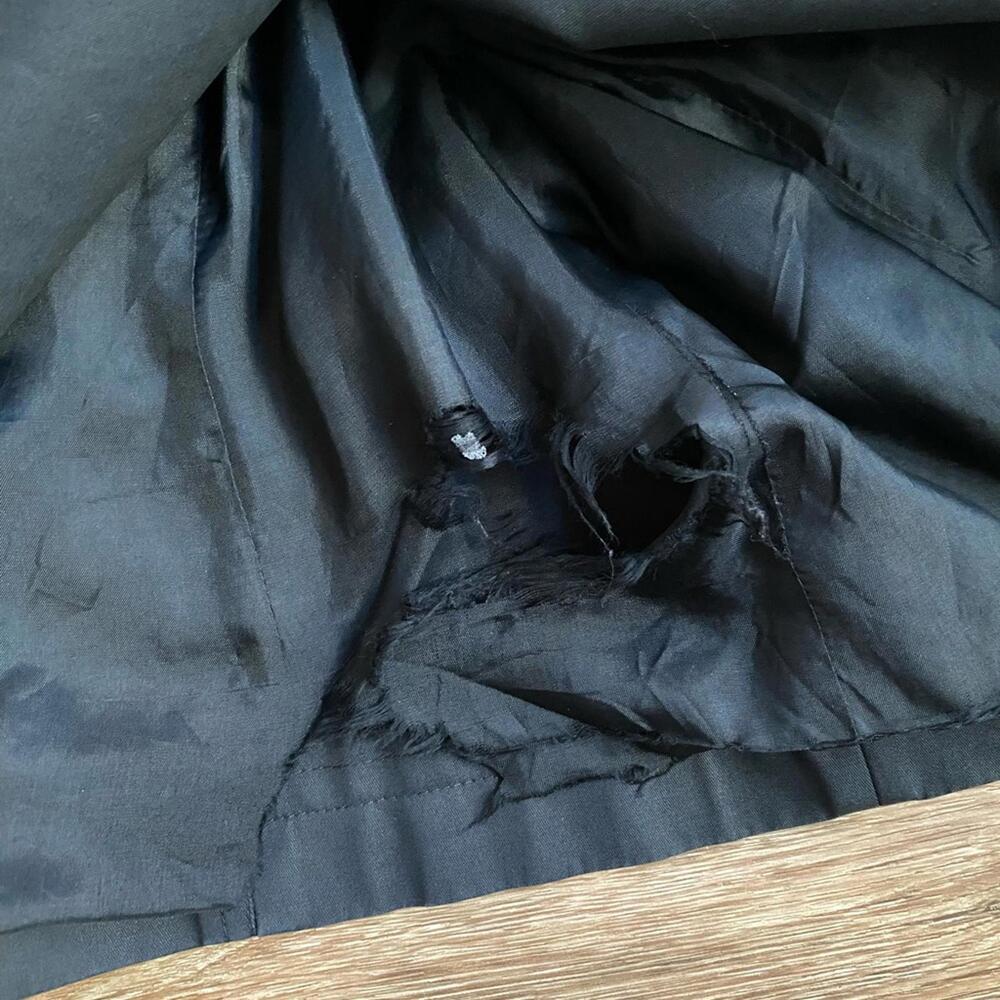 Brooks Brothers 346 Women's Black Short Trench Coat - Picture 8 of 8